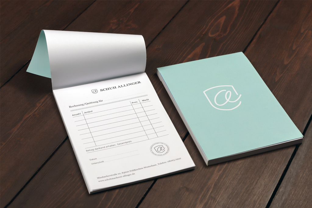 Quittungsblock mit Logodesign
