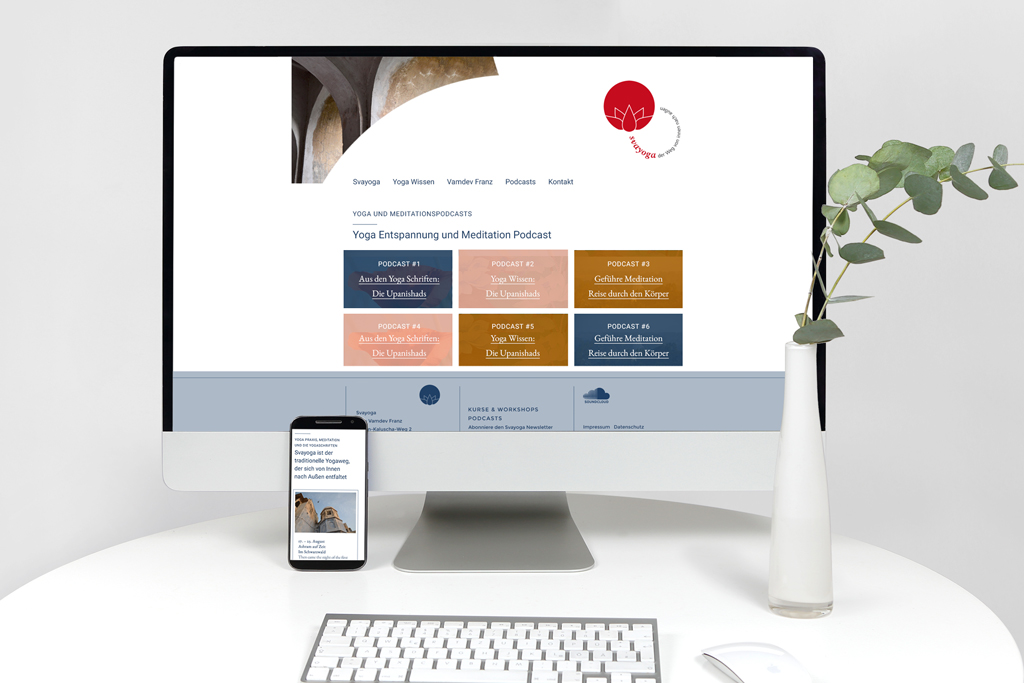 Webdesign Köln Desktop Layout einer responsiven Website für einen Yogalehrer