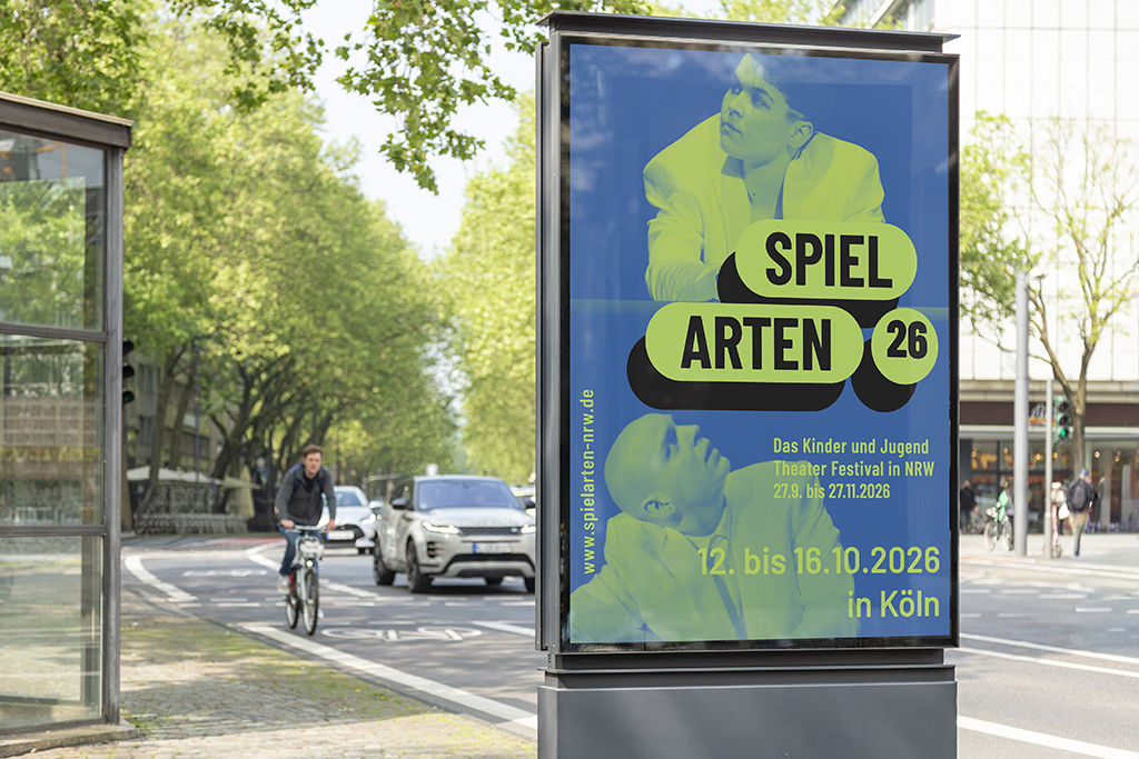 Plakat für das Theaterfestival Spielarten 2026 in Köln