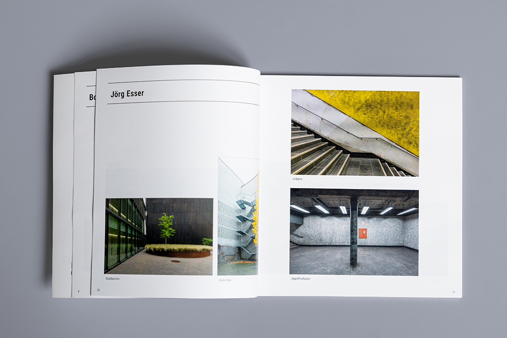 Katalog für Fotoausstellung, Innenseite