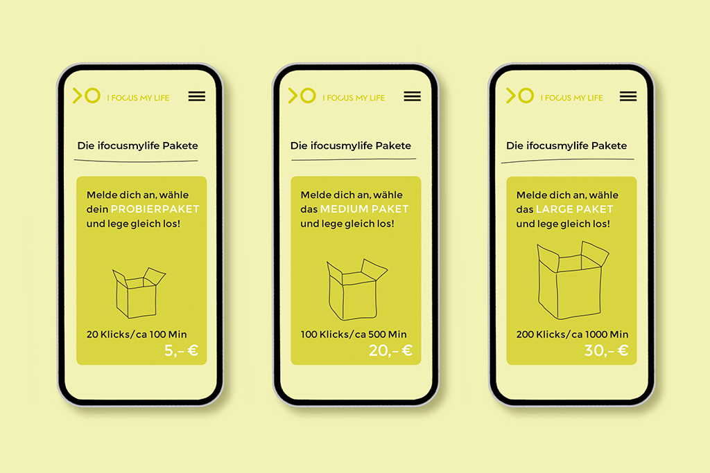 Darstellung einer responsiven Website auf Handyscreens