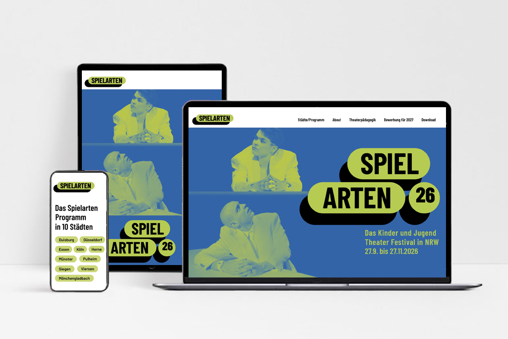 Website für das Spielarten Festival NRW